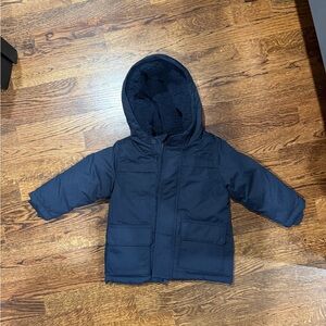 Old Navy Navy Blue Puffer Jacket with Hood